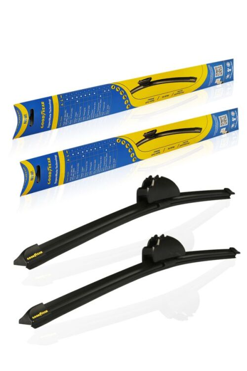 Goodyear VOLKSWAGEN CADDY SUPERMUTE 2-PACK BANANA WIPER SET 1993-2003 ميني فان، باب مزدوج (500 مم + 450 مم) - 1