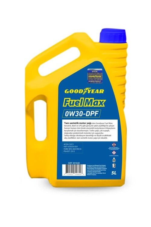 GOODYEAR FUEL MAX 0W30 PARTİKÜL 5 LİTRE MOTOR YAĞI - 2