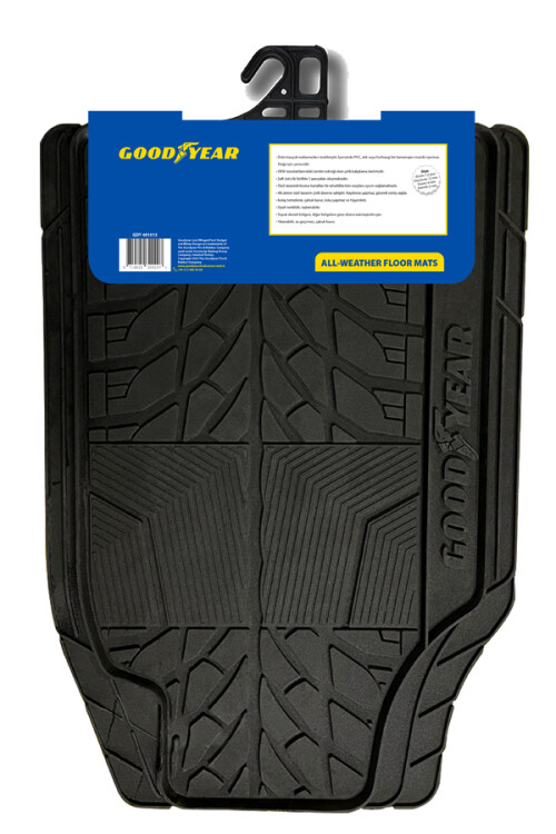 سجادات سيارة GOODYEAR عالمية ثلاثية الأبعاد مع حوض سباحة متوافقة مع جميع المركبات - 2